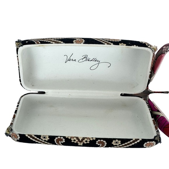 Vera Bradley Hard Shell Sunglass Eye Glass Clamshell Cases Lot of 2 Pink/Black - Picture 5 of 9